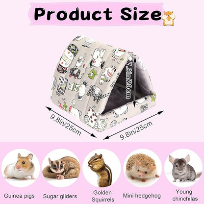 UPINS Guinea Pig Hideout,Guinea Pig Bed Washable Small Animal House Cage Accessories for Mouse Chinchillas Hamsters Hedgehogs Ferrets Bearded Dragons and Rats