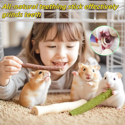 Rabbit Toys 660g/23.3oz Bunny Chew Treats Timothy Hay Sweet Bamboo Snack Guinea Pig Molar Branch Toy Apple Stick Alfalfa Food for Cleaning Teeth Grinding Dental for Hamster Squirrel Chinchilla