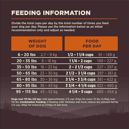 Wellness CORE Dry Dog Food, Grain-Free, High Protein, Natural, Original Turkey & Chicken Recipe, (26-Pound Bag)