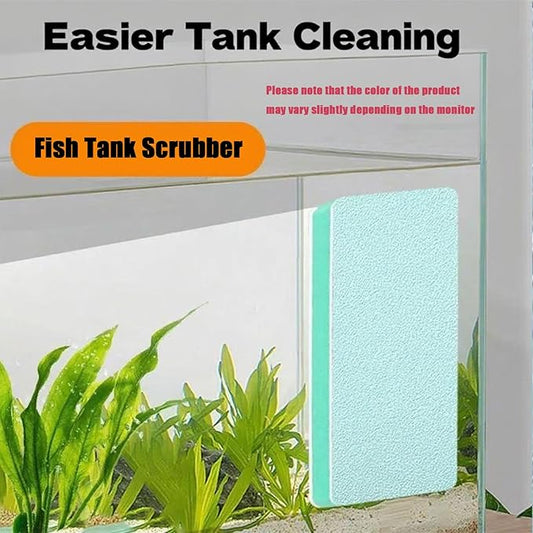 3 Pack Fish Tank Cleaning Tools, Aquarium Double Sided Sponge Brush, Glass Aquarium Scrubber Sponge - Dual Sided Surface Buildew Remover for Fish Tank (3.27"x1.57"x0.51") Non-Scratch EVA Pad