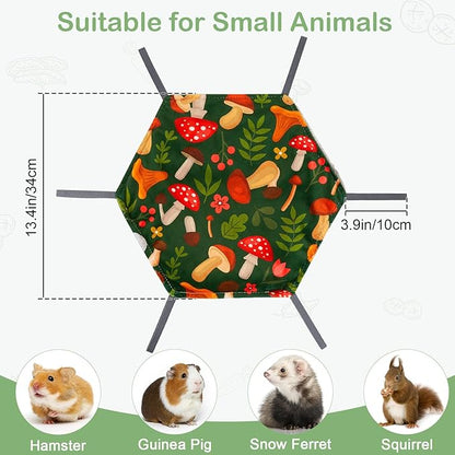 Glittme 3-Layer Ferret Hammock Soft Guinea Pig Hammock Washable Rat Hammock Hamster Cage Accessories Cozy Ferret Bed Toys for Small Animals Pet Sugar Glider