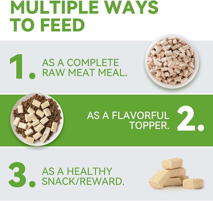 OPET Freeze Dried Cat Food, Chicken & Salmon Oil Recipe, Complete & Balanced Meal or Topper, Premium, Healthy, Grain Free, High Protein Raw Cat Freeze Dried Treats (10 oz, Chicken)