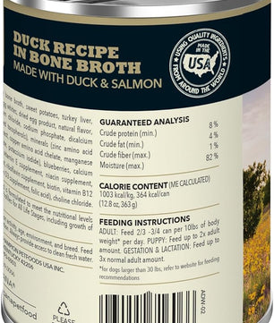 ACANA Premium Chunks in Bone Broth Grain-free Wet Dog Food Duck Recipe 12.8oz Cans (12 Count)