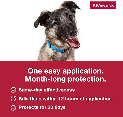 K9 Advantix Flea, Tick & Mosquito Prevention for Dogs 21-55 lbs. | Flea Drops for Large Dogs | Apply Monthly | 2 Treatments