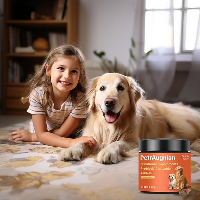 Allergy & Itch Relief for Dogs | Allergy, Itchy Skin & Immune Support with Salmon Oil, Quercetin, Colostrum and Probiotics -Nutritional Supplements 200 Soft Chews