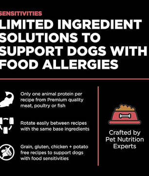 Go! Solutions Sensitivities Limited Ingredients, Grain-Free Dry Dog Food, Salmon Recipe for Sensitive Stomach, 3.5 lb Bag
