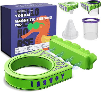 Magnetic Fish Feeding Ring – Strong Magnet Feeder for Betta Goldfish Shrimp, Stops Waste, Anti Jump, Works with Floating Pellets Frozen & Live Worms