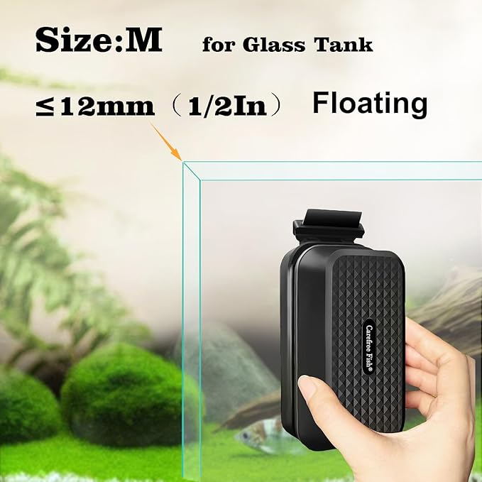 Carefree Fish Aquarium Super Strong Magnetic Cleaner for Glass Fish Tank Magnet Brush with Algae Scrapers Floating