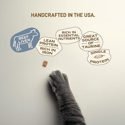 Smart Cookie Beef Liver Freeze Dried Cat Treats – Single Ingredient, High-Protein Snacks for Picky Cats – 100% Pure Beef Liver, No Fillers or Additives, Made in The USA – 1oz