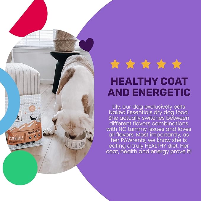 I and love and you Naked Essentials Dry Dog Food - Chicken + Duck - High Protein, Real Meat, No Fillers, Prebiotics + Probiotics, 4lb Bag