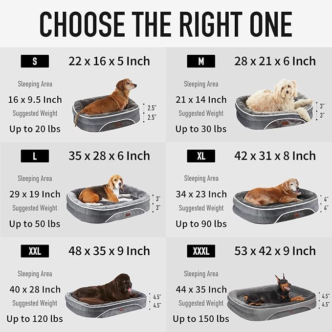 OhGeni Orthopedic Dog Couch Pet Sofa Large Sized Cat Beds with Comfort Foam Support, Soft Comfortable Fabric, Machine Washable Waterproof Removable Cover, 35-Inch (Turquoise)