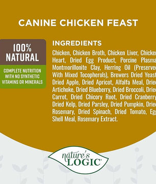 Nature's Logic Grain-Free Canned Dog Food - 95% Animal Proteins - 100% Natural Wet Dog Food Cans - No Common Allergens - All Life Stages - Ideal for Sensitive Dogs - Chicken (13.2 oz, 12 pack)