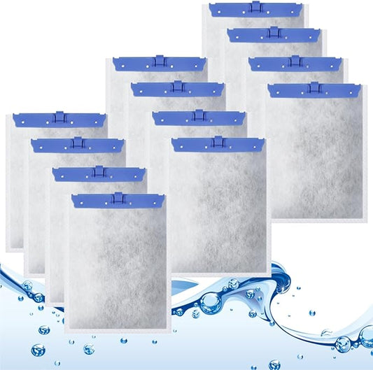 Aquarium Filter Cartridge Compatible with Tetra Whisper Bio-Bag Power Filters, Replacement Filter Cartridges for Tetra ReptoFilter Cartridges Aquariums (12 Packs, Large)
