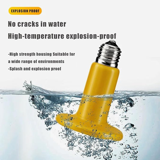 JZNCHP-Reptile Heat lamp-Ceramic Heat emitter-Bearded Dragon Tank Accessories 150W Yellow Infrared Bulb Emitter Lamp for Pet Heat lamp for Chickens(2-Pack)