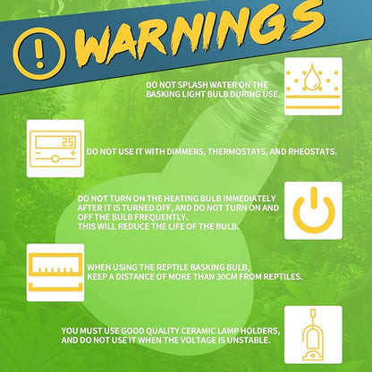 LUCKY HERP 4 Pack 100W Reptile Heat Lamp Bulb (2nd Gen), Amphibian Basking Light Bulb, Reptile Daylight Bulb for Turtle, Bearded Dragon, Lizard Heating Use