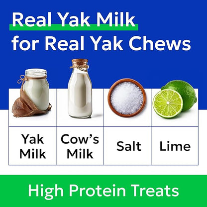 BARK&SPARK Yak Cheese Himalayan Dog Chews - 100% Natural & Long Lasting Dog Treats, Yak Milk Chews for Small, Medium & Large Dogs, Lactose & Gluten Free Dental Sticks, Healthy & Safe (4 Medium Chews)