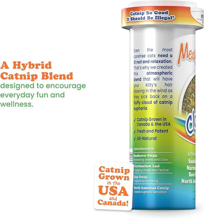 Meowijuana Rainbow Bundle | Get Kickin' Refillable Rainbow Toy and Cloud 9 Catnip Blend | Promotes Play and Cat Health | Includes North American Organic Catnip