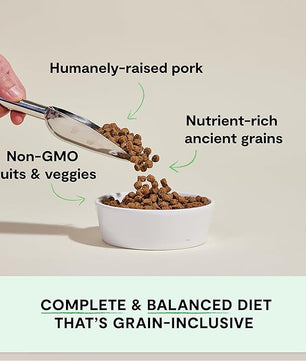 Open Farm, Ancient Grains Dry Dog Food, Protein-Rich & Nutrient Dense, 90% Animal Protein Mixed with Non-GMO Fruits, Veggies and Superfoods, Farmer's Table Pork Recipe, 11lb Bag