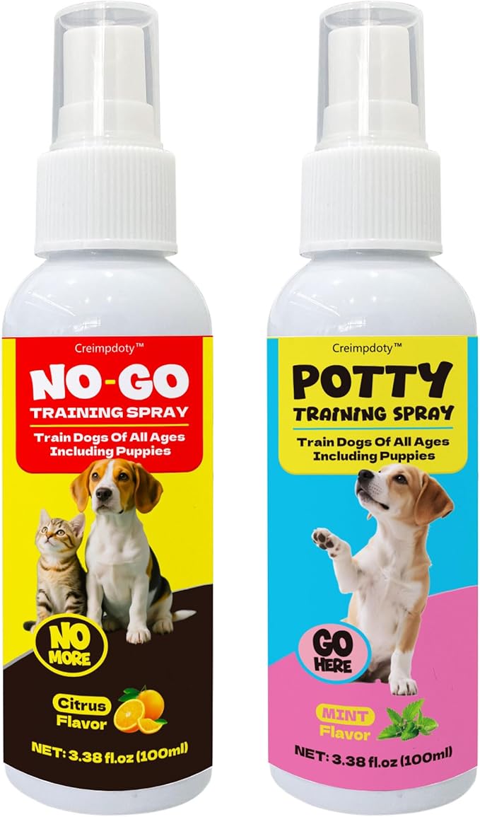 Dog Potty Training Spray Set, Indoor & Outdoor Potty Training for Dogs & Puppies, Stops Urination & Marking, Puppy Essentials, 3.38 fl.oz