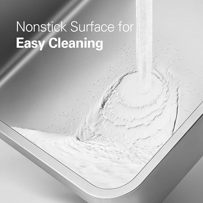 Zarler Stainless Steel Litter Box with Lid, Extra Large Cat Litter Boxes, XL Large Metal Litter Box for Big Cats with High Sided, Black (Non-Sticky, Easy to Clean, Anti-Urine Leakage)