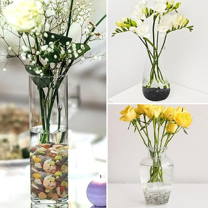 10LB Succulent and Cactus Black Pebbles, 3/8 Inch Natural Decorative Polished Stones, River Rocks for Indoor Plants, Vases, Planters and Outdoor Gardening