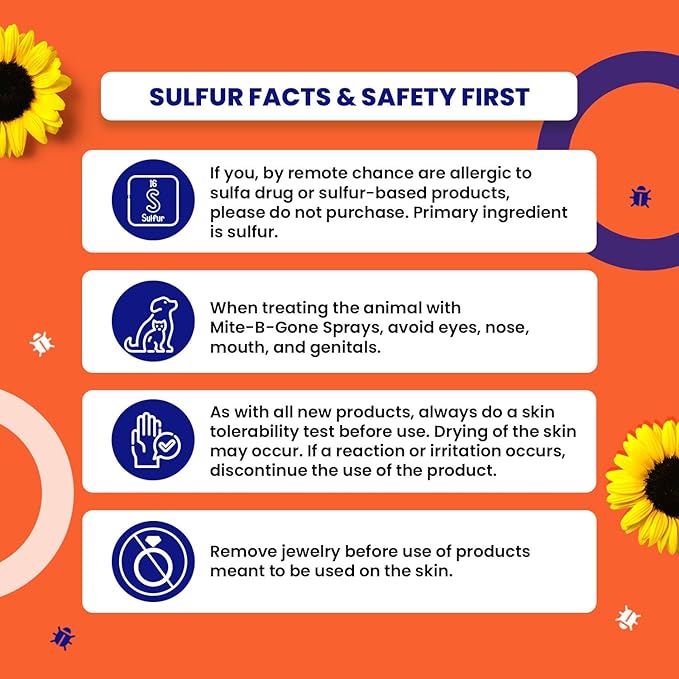 Mite Killer Spray by Mite-B-Gone — Kills Human Mites, Bird, Dust, Spider, Rat, Turkey, Carpet Mites. Treatment for Homes, Furniture, Bedding, Auto & Animals | Non-Toxic | Kid & Pet Safe | 16oz Spray