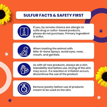 Mite Killer Spray by Mite-B-Gone — Kills Human Mites, Bird, Dust, Spider, Rat, Turkey, Carpet Mites. Treatment for Homes, Furniture, Bedding, Auto & Animals | Non-Toxic | Kid & Pet Safe | 16oz Spray