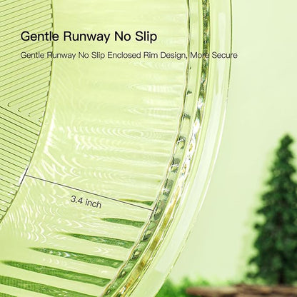 Super-Silent Hamster Exercise Wheel: Silent Spin Toys Hamster Running Wheels with Height Adjustable Stand for Hamsters Gerbils Mice Or Other Small Animals -6.5inch Blue