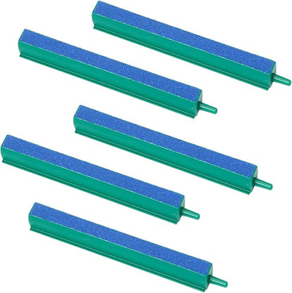Aquarium Air Stones Bar 6 Inch Air Stone Kit with 5 Pcs Square Oxygen Diffuser Bubble Release Mineral Airstones for Fish Tank Pumps Small DWC Bucket Needs
