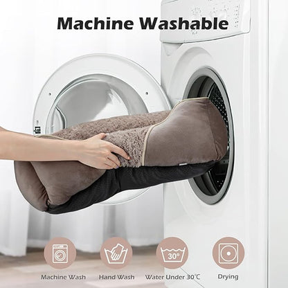 INVENHO Large Dog Bed Rectangle Washable Orthopedic Soft Calming Sleeping Durable Pet Cuddler with Anti-Slip Bottom