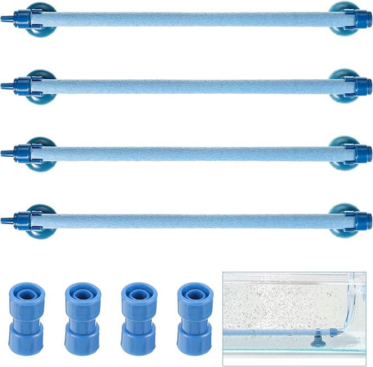Honoson 4 Pieces Aquarium Bubble Wall Air Stone Bar 10 Inch Fish Tank Bubble Release Diffuser Bar Tube for Fish Tank Aquarium Hydroponics Pump