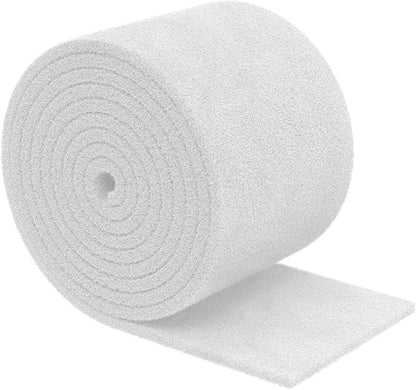 Pawfly Aquarium Filter Floss Roll for Fish Tank Filters 71 x 12 Inch White Cuttable Aquarium Filter Pad 1 Inch Thick High Density Filter Media Roll for Freshwater Saltwater Fish Tanks & Small Ponds