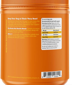 Zesty Paws Probiotics for Dogs, Digestive Enzymes Gut Flora, Digestive Health, Diarrhea & Bowel Support, DE111, Dog Probiotic Soft Chew for Pet Immune System, Pumpkin, 250 Ct