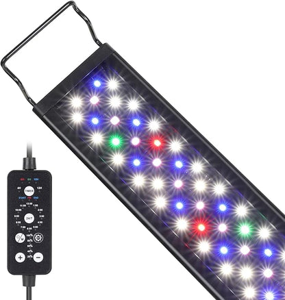 hygger 48W LED Aquarium Light, 48-54 Inch Fish Tank Light with Timer Auto On/Off, Sunrise Sunset Mode, Adjustable Brightness and Colors, Full Spectrum Light with Extendable Brackets for Freshwater