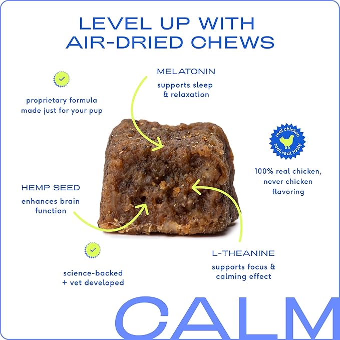 Native Pet Calming Chews for Dogs - Melatonin for Dogs Anxiety Relief - Grain Free All Natural Hemp Calming Treats & L-Theanine Helps Manage Stress & Separation Anxiety - Puppy Sleep Aid - 120 Chews
