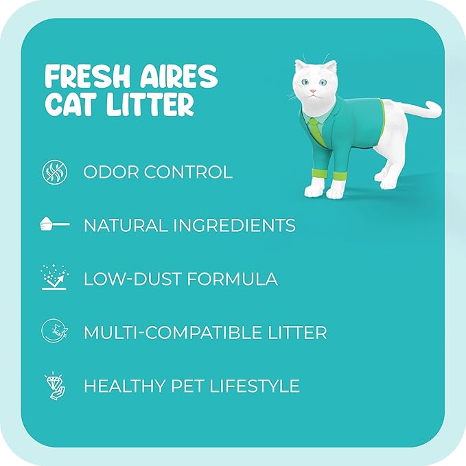 Silica Crystal Cat Litter, 6 lb - Unscented, Lightweight, Non Clumping Cat Litter - Low Dust & Tracking, Long-Lasting Odor Control Crystal Kitty Litter for Cats and Kittens