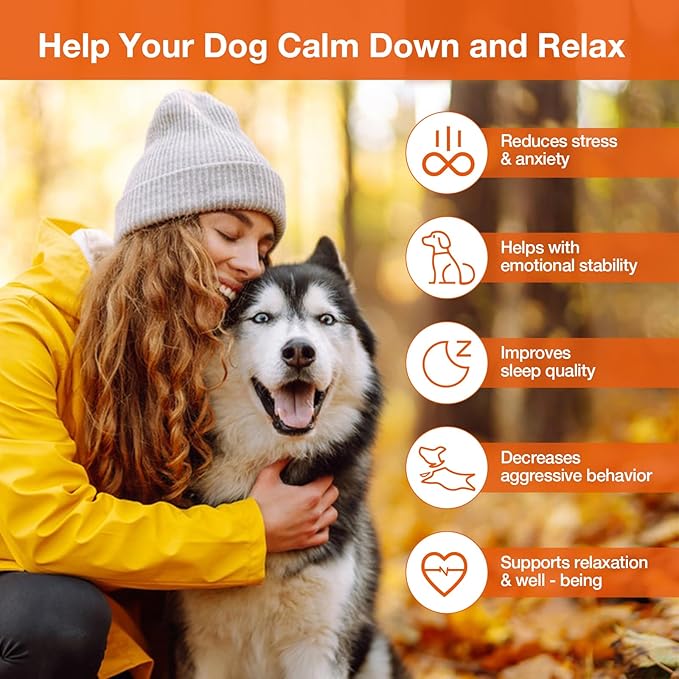 Hemp Calming Chews for Dogs 180Ct - Dog Calming Chews - Anxiety Relief Treats and Bites for Dogs - Dog Supplements for Separation, Thunderstorms, Stress, Barking, Promote Relaxation - Chicken Flavor