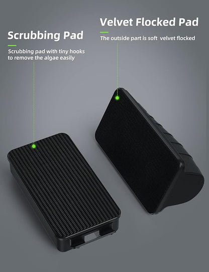 Jasonwell Magnetic Aquarium Fish Tank Cleaner Magnet Scraper for Glass Aquariums Cleaning Tools Scrubber Floating Brush (L)