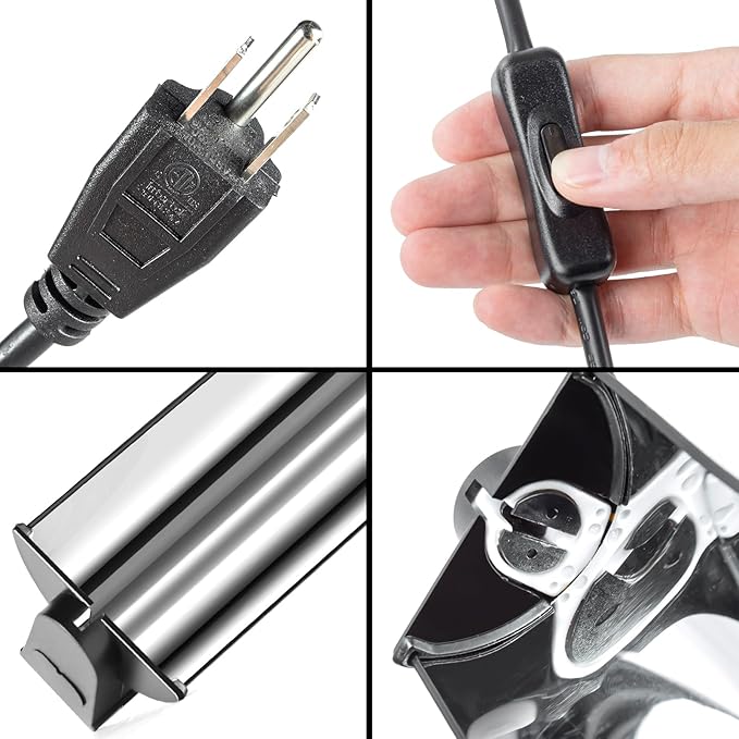 REPTI ZOO Switchable UVB Light for Reptiles, 39W T5 UVB Light Combo Kit for Tropical & Desert Reptile, 34" Terrarium Hood Lamp Fixture with UVB 10.0 Bulb for Bearded Dragon Snake Gecko Lizard Tortoise