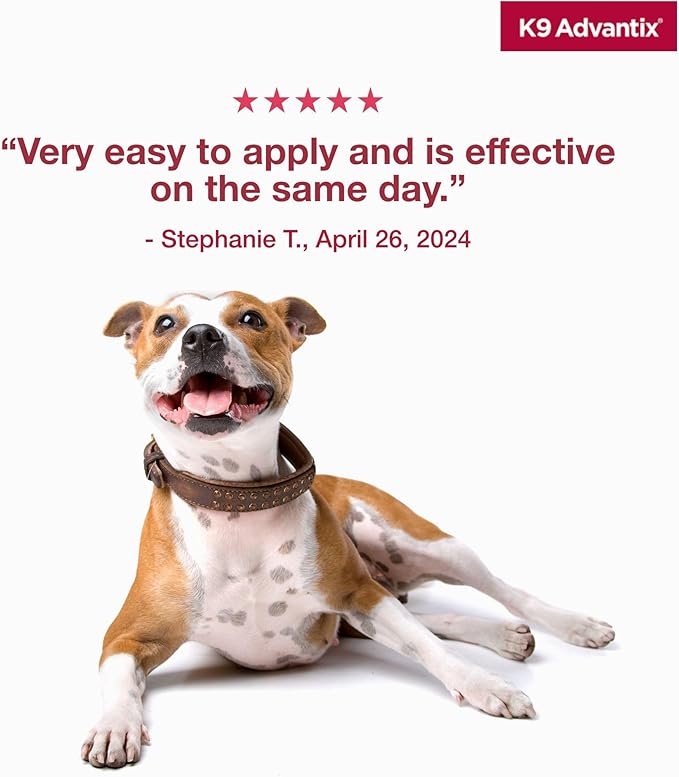 K9 Advantix Flea, Tick & Mosquito Prevention for Dogs 21-55 lbs. | Flea Drops for Large Dogs | Apply Monthly | 2 Treatments