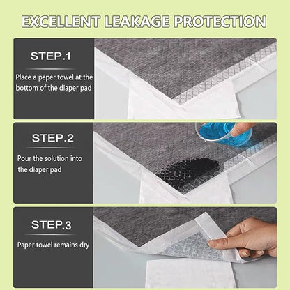 Rabbit Pee Pads, Pet Toilet/Potty Training Pads, 60PCS All Absorb & Odor Control Disposable Cage Liners with Quick-Dry Surface for Guinea Pigs Puppy Chinchillas Hamsters Ferrets Hedgehog Cats