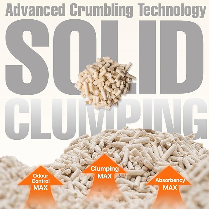 Tofu Cat Litter Natural Clumping Tofu Cat Litter, Fast Clumping and Easily Scoop-able 5.5lb/88oz 5 Scents - Watermelon, 6 Pack