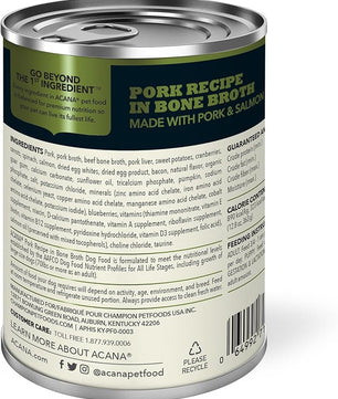 ACANA Premium Chunks Pork Recipe in Bone Broth Wet Dog Food