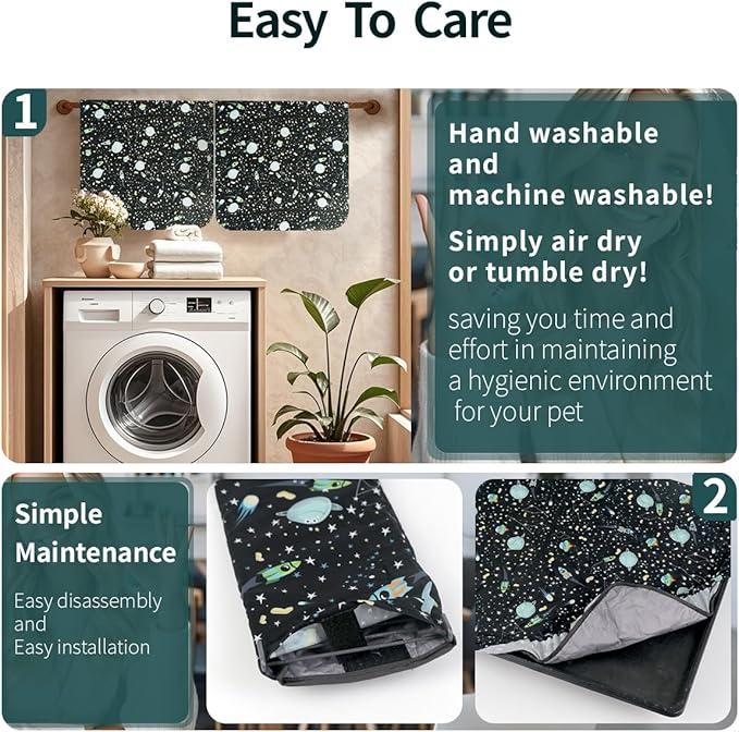 YKD Ferret Cage Liners for Ferret Nation & Critter Nation Cages, Waterproof Chinchilla Cage Accessories, Washable Bedding, for Ferrets, Chinchillas, Rats, Fancy Rat & Small Furry Pet (Top Pan Set)