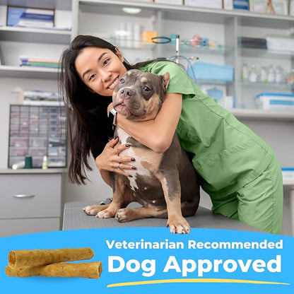 Tartar Shield Soft Rawhide Chews | Safe Dental Treats for Large Dogs | Vet VOHC Approved | Daily Bone Cleans Teeth & Gums Fresh Breath Oral Health Support | USA Made | (XL Dogs / 12 Count)