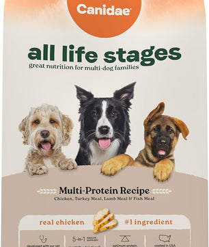 Canidae All Life Stages Multi-Protein Recipe with Chicken, Turkey, Lamb, and Fish – High Protein Premium Dry Dog Food for All Ages, Breeds, and Sizes– 40 lbs.