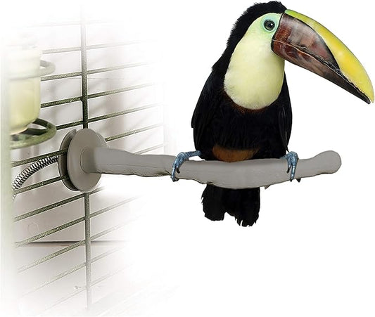 K&H PET PRODUCTS Thermo-Perch Heated Bird Perch Gray Large 2 X 14.5 Inches