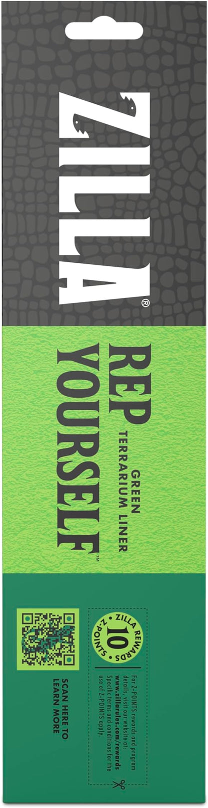 Zilla Reptile Terrarium Bedding Substrate Floor Liner, Green, 55G, 11.75" x 47.5"