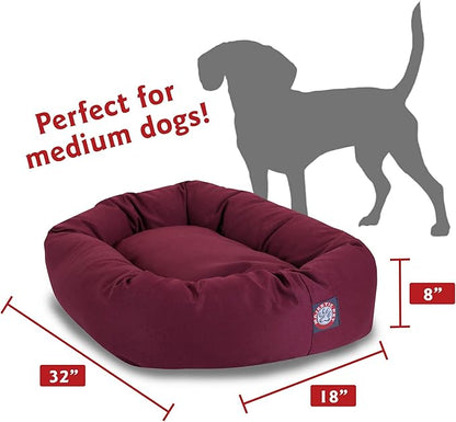 Majestic Pet 32 inch Burgundy Bagel Dog Bed Products
