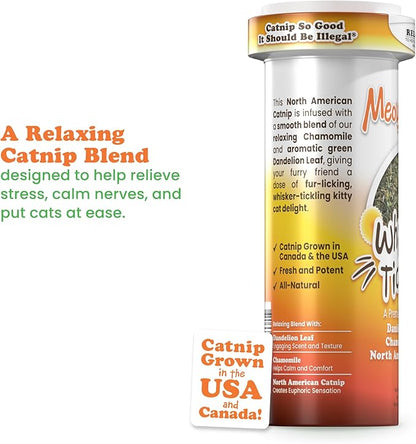 Meowijuana Blue Blob Bundle | Get Silly Refillable Blue Bob Toy and Whisker Tickler Catnip Blend | Promotes Play and Cat Health | Includes North American Organic Catnip